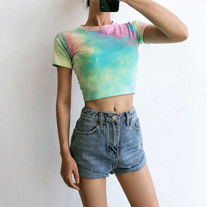 tie dye crop top