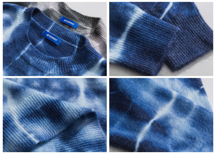 acrylic tie dye sweater knit