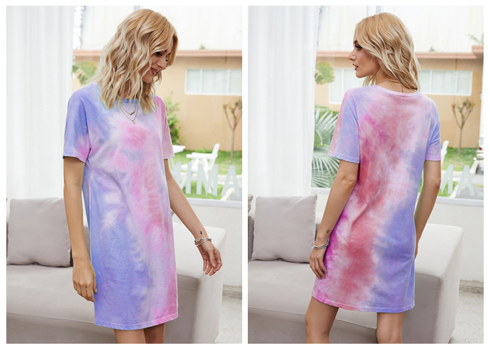 tie dye T shirt dress