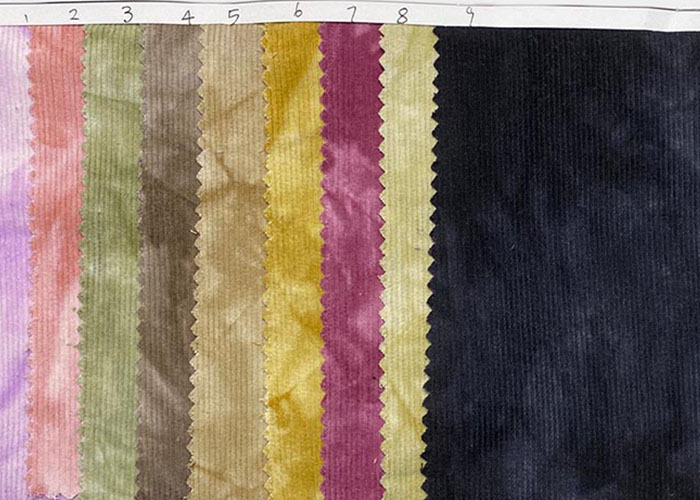 Thin Corduroy Fabric Tie Dye 