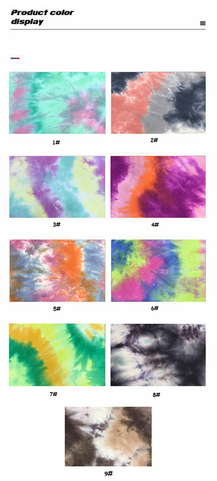 Tie Dye Colors Display