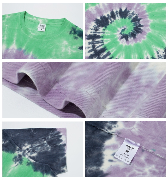 Tie Dye Short Sleeve Details 