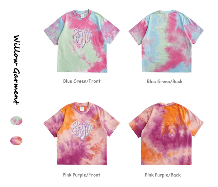 Tie Dye Crop Tops Shirts Women