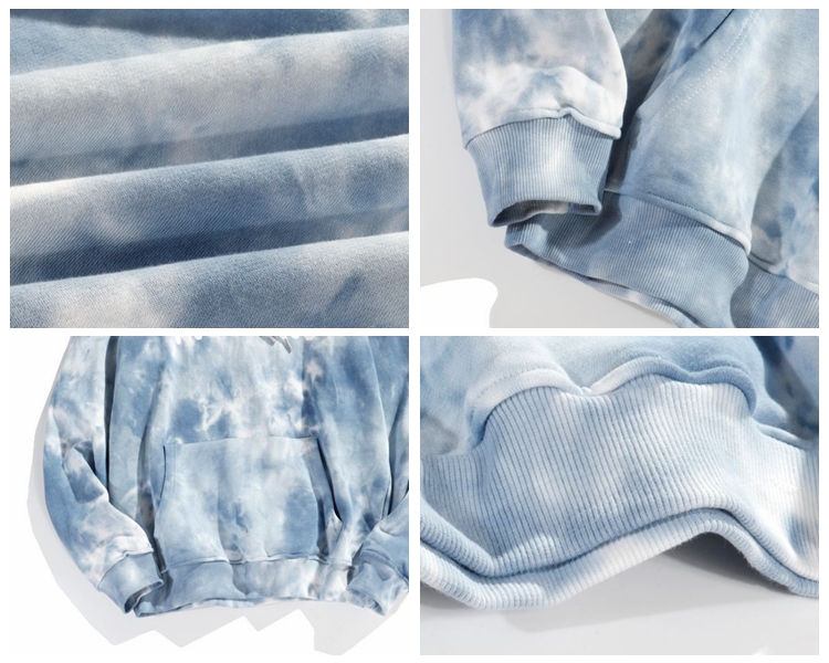 Custom Blue Tie Dye Hoodies