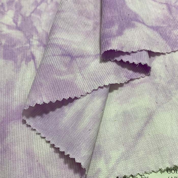 170GSM Woven Thin Tie Dye Corduroy Fabric For Dress Ready To Ship