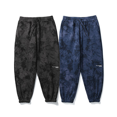 Ankle Banded Fleece Ice Tie Dye Trousers Pants Custom Made