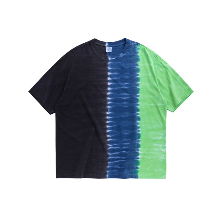Black Green Blue Tie Dye Street Shirt Wholesale
