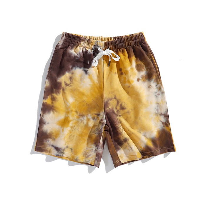 Breathable Cotton Summer Hip Hop Style Five Pants Tie Dye Hippie Shorts
