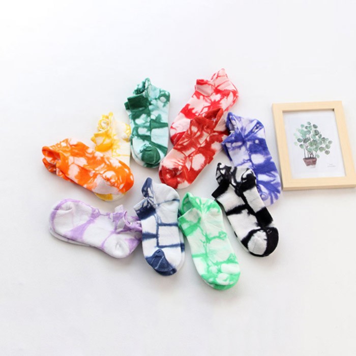 Bulk Hand Tie Dye Ankle Socks Womens Tie Dye Socks Custom Manufacturer