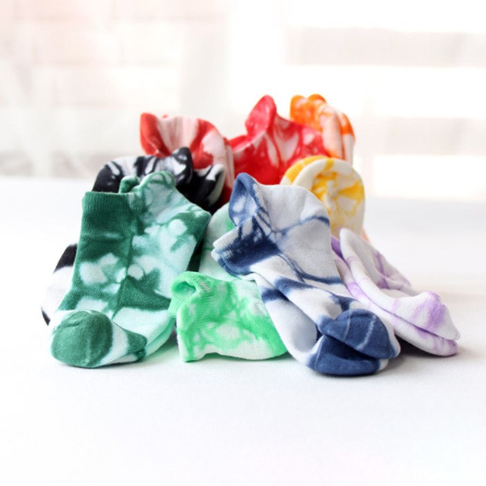Bulk Hand Tie Dye Ankle Socks Womens Tie Dye Socks Custom Manufacturer