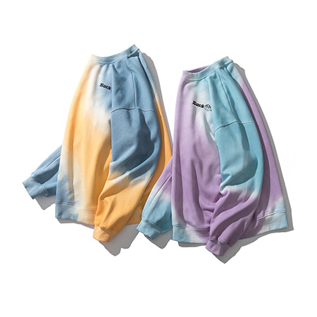 Combed Cotton Tie Dye French Terry Hoodie Street Sweatshirt Pullover Without Hat  Combed Cotton Tie Dye French Terry Hoodie Street Sweatshirt Pullover Without Hat