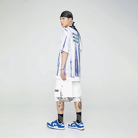 Crew Neck Tie Dye Tops Short Sleeve Loose Fit T-Shirts Summer