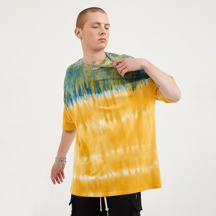 Custom Bulk Tie Dye Oversized T Shirts Short Sleeve