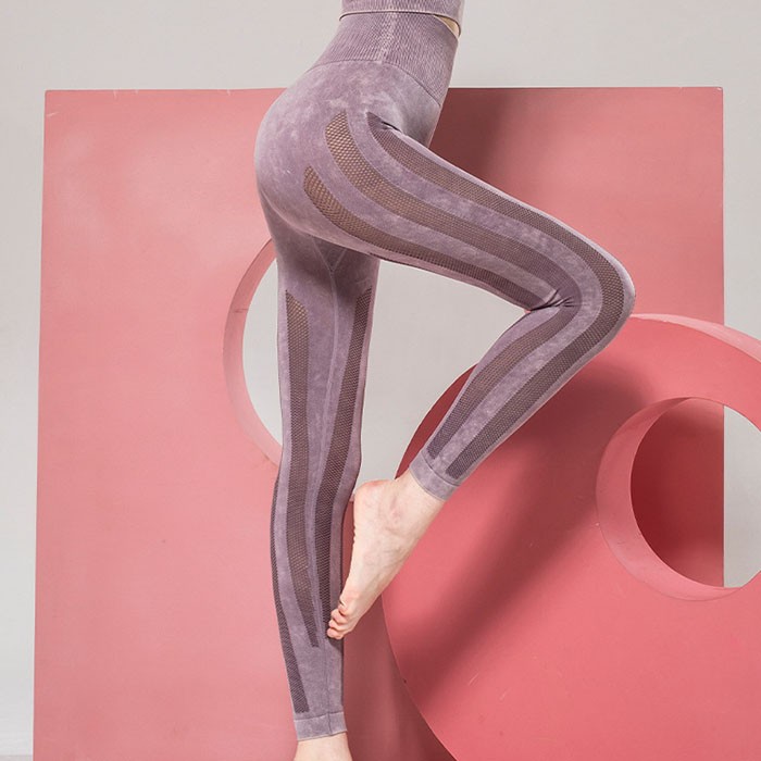 Custom Color Vintage Tie Dye Yoga Suit Washed Design Workout Yoga Sets