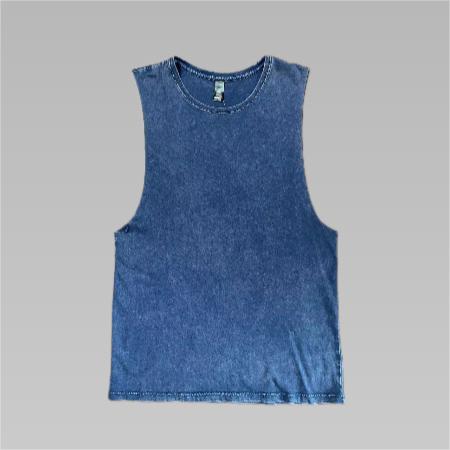 Vintage Stone Wash Cotton Mens Tank Top OEM Factory
