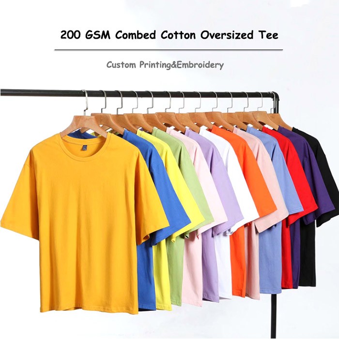 Custom Printing Unisex Oversized Tee Shirts Streetwear
