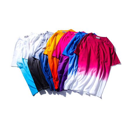 Custom Colors Cool Hang Dye T Shirt White Orange Blue Pink Dip Dye T-shirt For Men Custom Colors Cool Hang Dye T Shirt White Orange Blue Pink Dip Dye T-shirt For Men