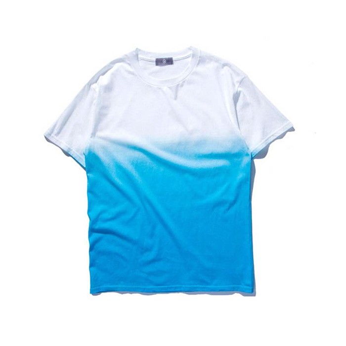 Custom Colors Cool Hang Dye T Shirt White Orange Blue Pink Dip Dye T-shirt For Men