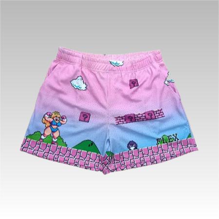 Custom Sublimation Printing Women Kids Mesh Woven Shorts