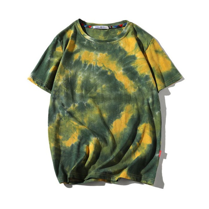 Custom Latest Summer Hip Hop Streetwear Dark Style Tie Dye T-shirt For Man