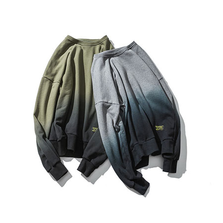 Customizing Crew Neck Dip Dye Cotton Pullover Sweatshirt Customizing Crew Neck Dip Dye Cotton Pullover Sweatshirt