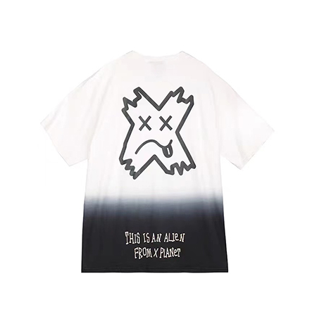 Dip Dye Tee Shirt Short Sleeve Hippie Style T-shirt Custom