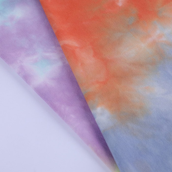 Diverse Colors Tie Dye French Terry Knit Jersey Fabric Wholesale