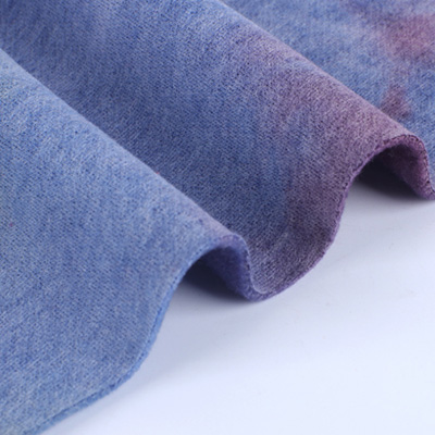 Double Side Color Tie Dye Brushed Fleece Fabric For Hoodie Double Side Color Tie Dye Brushed Fleece Fabric For Hoodie