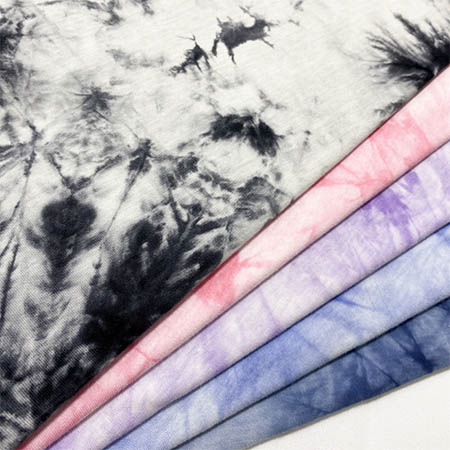 Explosion Bloom Flower Tie Dye Knitted Fabric Cotton Jersey Explosion Bloom Flower Tie Dye Knitted Fabric Cotton Jersey