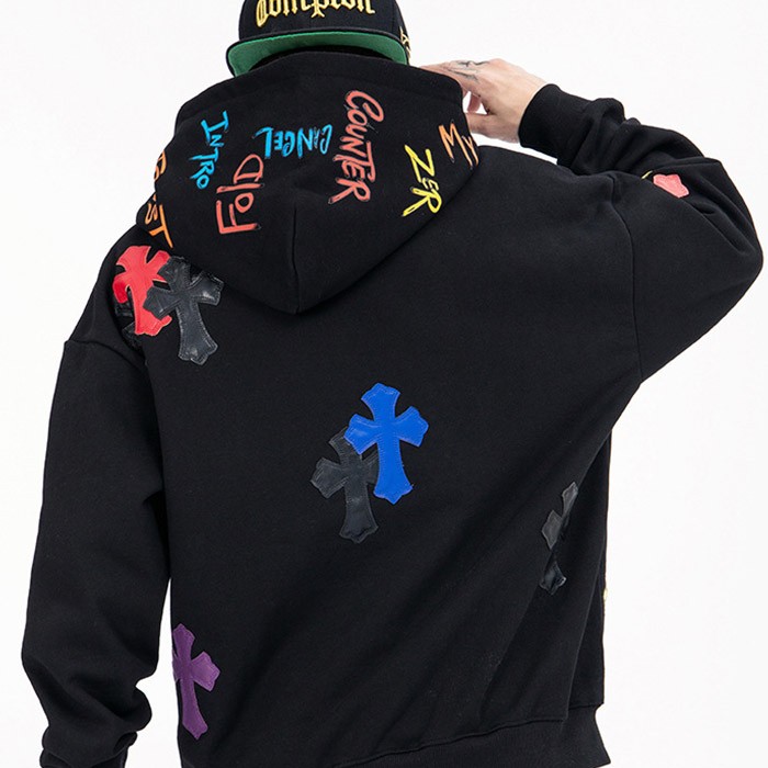 Fully Customizable Printed Hoodie Mens With Patch Embroidery Bulk Manufacturer