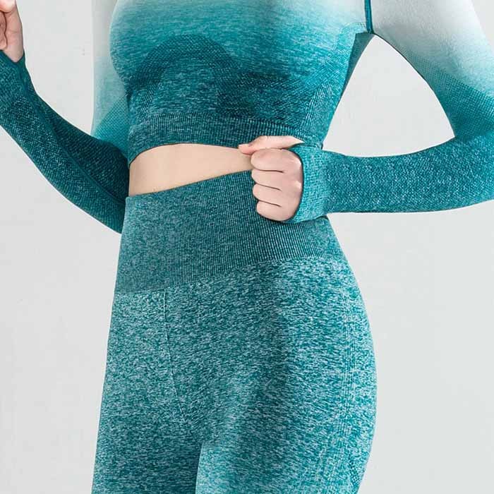 High Impact Dip Dye Yoga Leggings Seamless GYM Suits For Women 