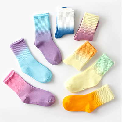 Kids Dip Dye Socks Dip Dye Crew Socks Bulk Custom Manufacturer