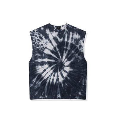 Men Spiral Tie Dye Tank Vest Tee Shirt Wholesale 