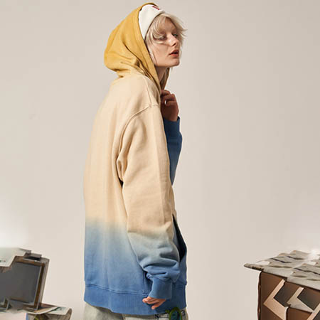 New Fashion Custom Printing Three Color Dip Dye Stylish Hoodie  New Fashion Custom Printing Three Color Dip Dye Stylish Hoodie