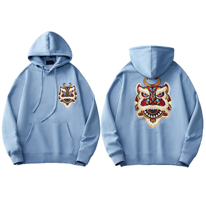 New Style Lion Embroidery Hoodie Clothing Manufacturer For Startups Small MOQ