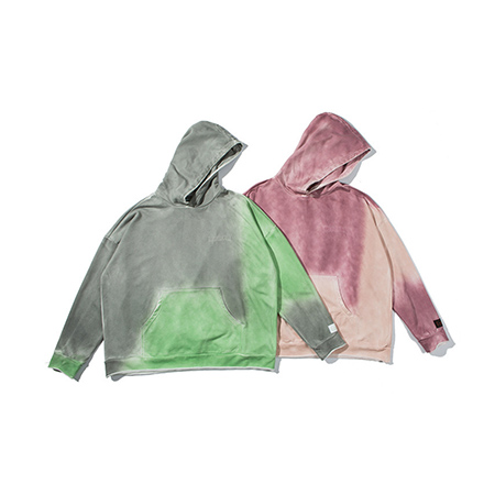 Oversized Two Color Neat Tie Dye Hoodie Pullover Custom Made Oversized Two Color Neat Tie Dye Hoodie Pullover Custom Made