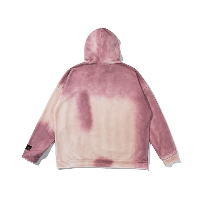 Oversized Two Color Neat Tie Dye Hoodie Pullover Custom Made