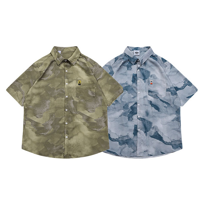 Splash-ink Tie Dye Camouflage Shirts Unisex Streetwear Splash-ink Tie Dye Camouflage Shirts Unisex Streetwear
