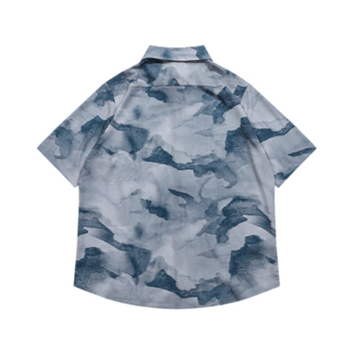 Splash-ink Tie Dye Camouflage Shirts Unisex Streetwear