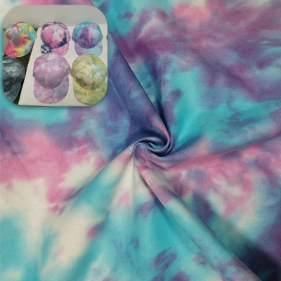 Tie Dye Cotton Twill Woven Fabric For Caps 