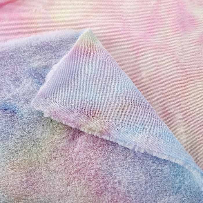 Tie Dye Polyester PV Fleece Plush Fabric Wholesale