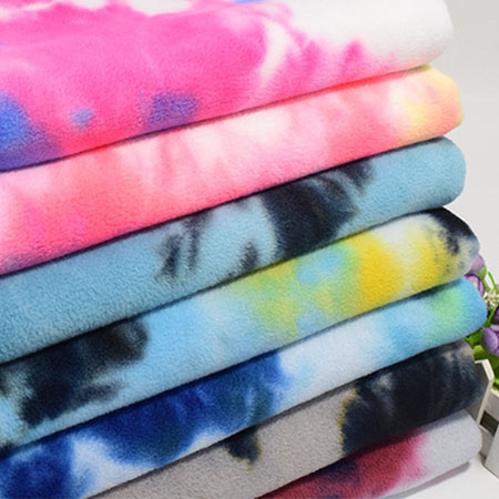 Tie Dye Polyester Polar Fleece Fabric For Hoodie Tie Dye Polyester Polar Fleece Fabric For Hoodie