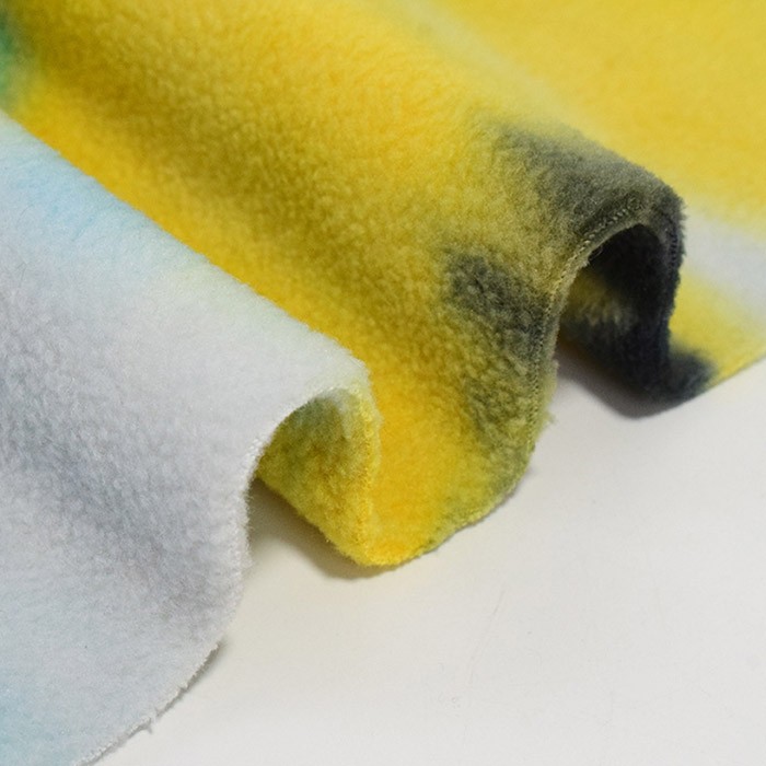 Tie Dye Polyester Polar Fleece Fabric For Hoodie