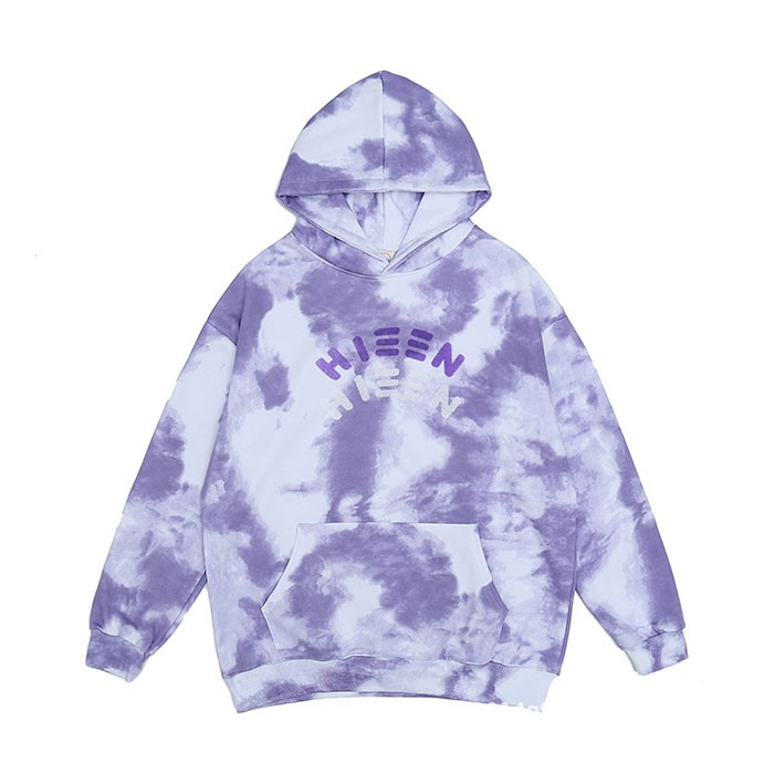 Warm Winter Thick Fleece Pullover Brushed Terry Tie Dyeing Hoodie