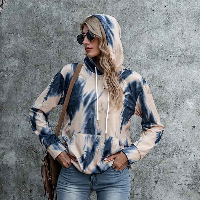 Wholesale Tie Dye Hoodie Pullover Custom Made For Women Wholesale Tie Dye Hoodie Pullover Custom Made For Women