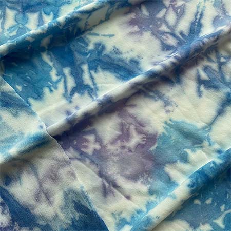 Winter Polyester Tie Dye Brushed Terry Fabric For Hoodie 