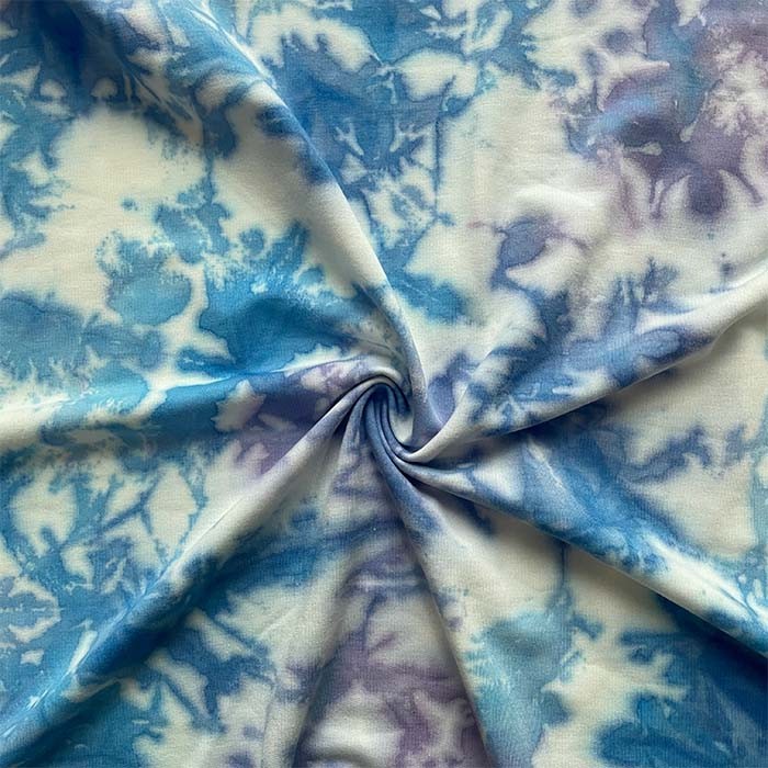 Winter Polyester Tie Dye Brushed Terry Fabric For Hoodie