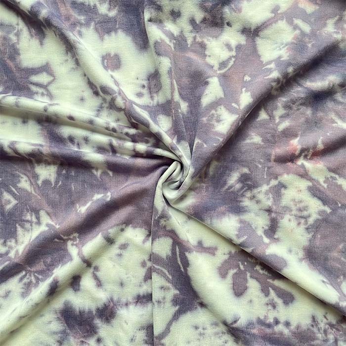 Winter Polyester Tie Dye Brushed Terry Fabric For Hoodie 