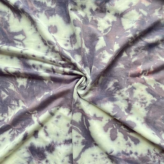 Winter Polyester Tie Dye Brushed Terry Fabric For Hoodie