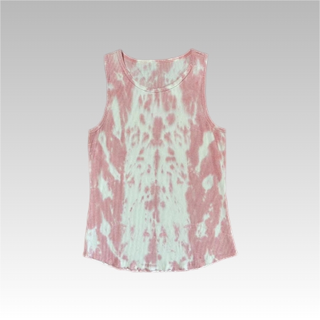 Tie Dye Cotton Viscose Rib Tank Top Custom Production